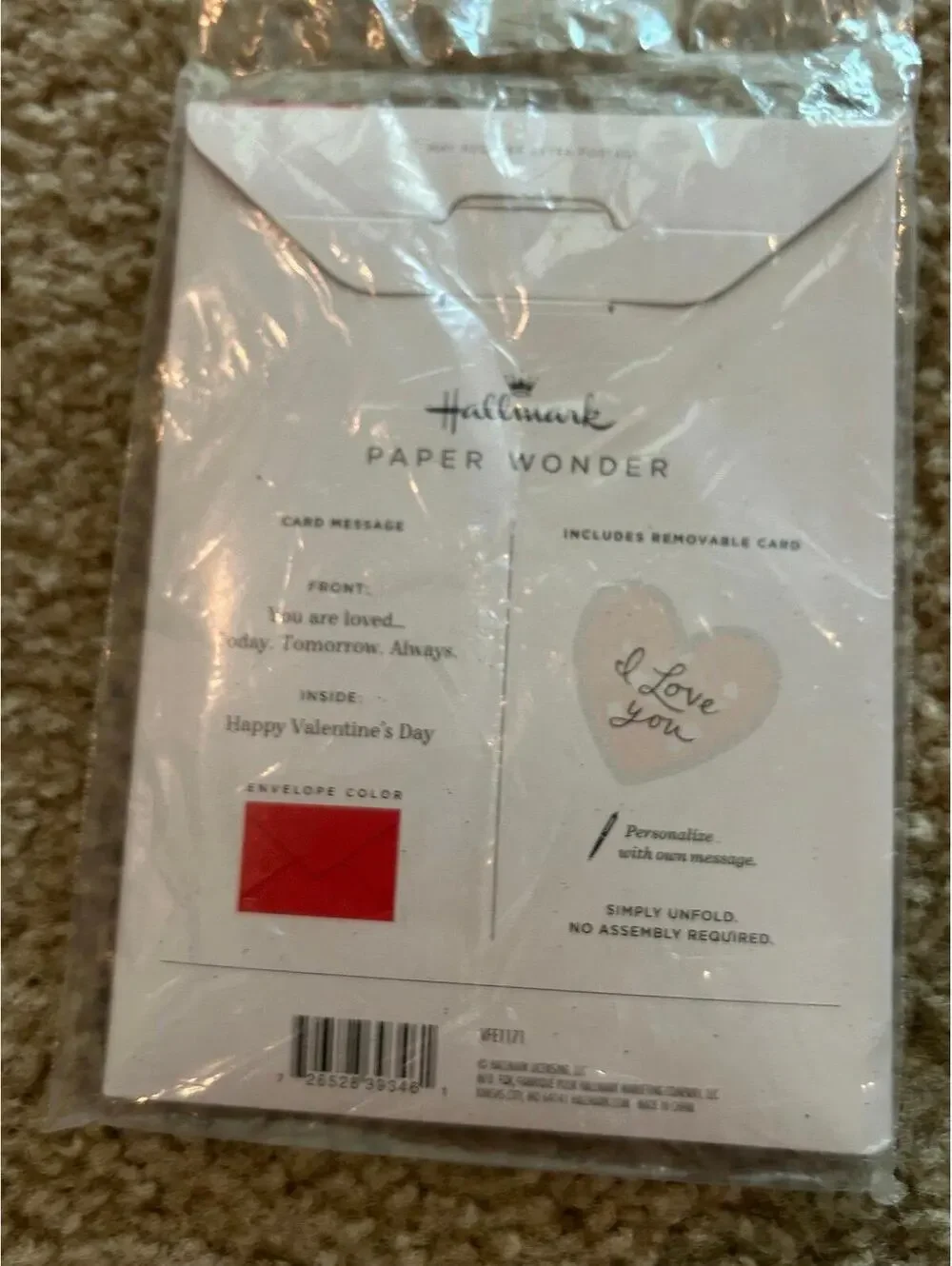 C331 Paper wonder flower pop up card with envelope